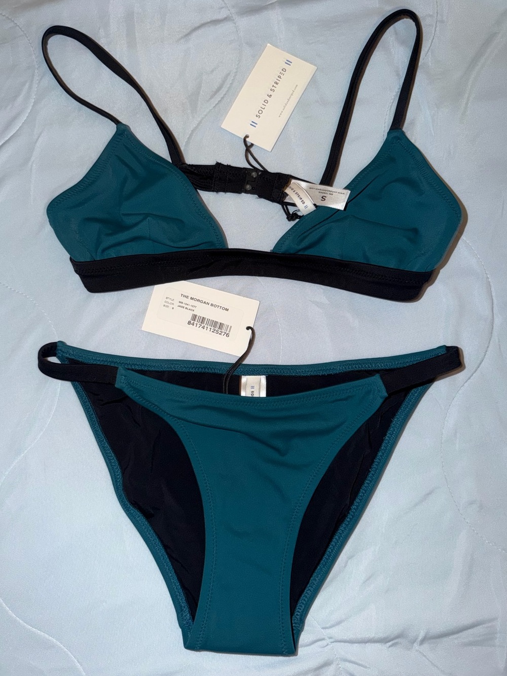 Solid & Striped Bikini Set - Picture 2 of 2